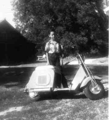 Larry & his new scooter (Prelude to a Harley)