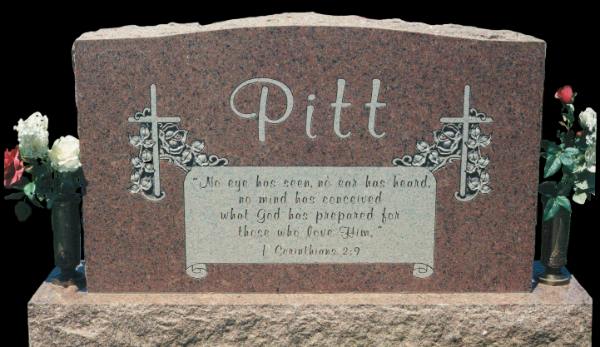 Reverse side of the grave marker